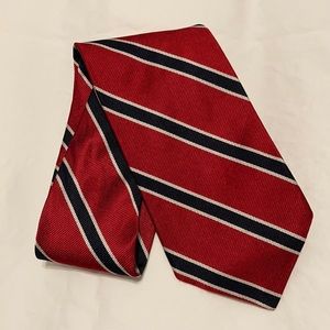Men’s Brooks Brothers Makers Tie - Red, Black, and White Stripe